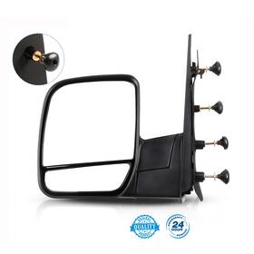 1st116494choice 1stchoice-autoparts Door Manual Mirror Compatible With 2003-2014 Ford Econoline Left Side Fold Black