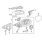 B4-c-2058102102 205 810 21 02 Genuine New For Mercedes Driver Left Mirror Frame