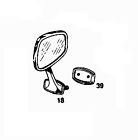 300sel Mercedes-benz Mercedes W108 W109 250s 250se Outside Left Rearview Mirror 108 810 05 16