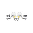 58-50870-1 Outside Swan Neck Rear View Mirrors Pair Round Head Left