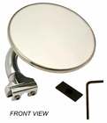 67102 Pirate Mfg Street Rod Stainless Steel Universal Peep Mirror Left