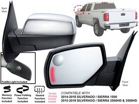 20142018 Apa Auto Parts Avenue Cv095546 G1n Mirror For Silverado Sierra Power Folding Memory Puddle Driver Side 20142018 Apa Auto Parts Avenue Cv095546 G1n Mirror For Silverado Sierra Power Folding Memory Puddle Driver Side