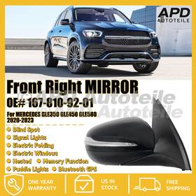 167-810-92-01 Apd Autoteile Right Passenger Black Mirror Blind Spot For Benz Gle350 Gle450 Gle580 2020-2023