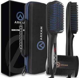 328bs19 Arkam Beard Straightener Comb For Men With Anti-scald Feature - Blue