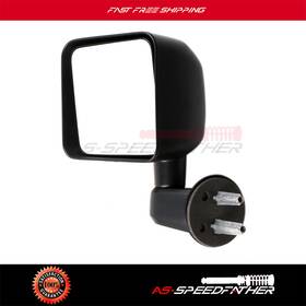As11652701as As Speedfather Manual Fold Black Cover Fits 2007-2017 Jeep Wrangler Driver Side View Mirror