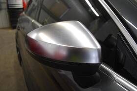 128-64900br Audi Oem Side View Door Mirror For S3 Right Blk-text Slvr-cvr Pwr Cvr Hole