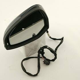 128-65663l Audi Oem Side View Door Mirror For A4 Left Blk-text Gry-cvr Pwr Cvr Scratch