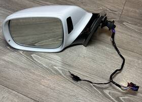 8t1857409 Audi 2008-2017 A5 Left Side Door Rear View Mirror With Blind Spot White Oem