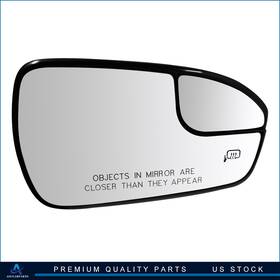 Aup13309901s Aup Door Mirror Glass With Plate Passenger Side Heated Blind Spot For 13-17 Ford Fusion