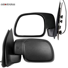 Adp82202cp041s Autodayplus Black Power Heated Mirrors Fits For 1999-2007 Ford F-250 Rh Lh Side