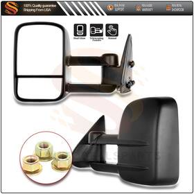 Aut0502570us Autodealsparts Manual View Mirrors For 1999-2007 Chevy Gmc Driver Passenger Side Black Cover