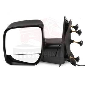 10060202 Autosuperstar Lh Power Manually Fold Black Surface Mirror For Ford E-350 Super Duty 2004-2013
