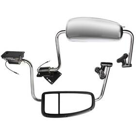 12982952 Autosuperstar Chrome Door Mirrors With Arm Lh Rh For International 9200 9400i 9900i 5900