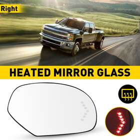 1031-009 Auxito Exterior Right Heated Mirror Glass Replacement For 2007-2008 Chevrolet Avalanche