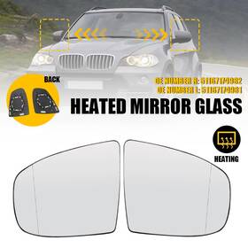 51167174981 Auxito For Bmw X5 X6 E70 E72 Right Left Door Side Wing Mirror Glass Heated