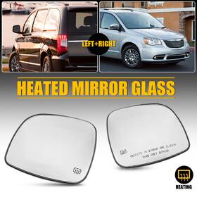 68026176ab Auxito Left Right View Door Mirror Glass Heated For 08-16 Chrysler Town And Country Exd