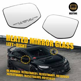 76253tbaa01 Auxito 2pcs Left Driver And Right Passenger Mirror Glass Heated For 2016-2021 Honda Civic 76253tbaa01 Auxito 2pcs Left Driver And Right Passenger Mirror Glass Heated For 2016-2021 Honda Civic