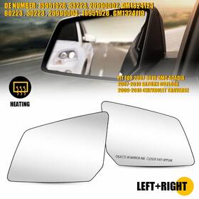 80223 Auxito Left Right Heated Side Wing Mirror Glass For Gmc Acadia Chevrolet Traverse Eoa