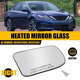 963653th0a Auxito Rear View Heated Glass Mirror Right Passenger Side For 2013-2018 Nissan Altima