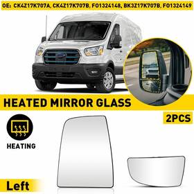 Bk3z17k707b Auxito Mirror Glass Upper/lower Driver Left For Lh Side Ford Transit Van 150 250 350 Hd