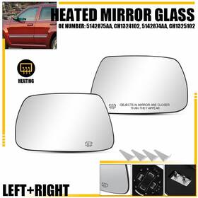 Ch1324102 Auxito Jp76gr Passenger And Driver Side Mirror Glass For 2005-2010 Jeep Grand Cherokee