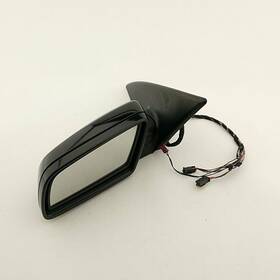 128-51734l Bmw Oem Side View Door Mirror For 645i Left Blk-text Blk-cvr Pwr Scratches