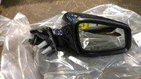 128-51913r Bmw Oem Side View Door Mirror For 750i Right Blk-txt Blu-cvr Pwr Cvr Scratches