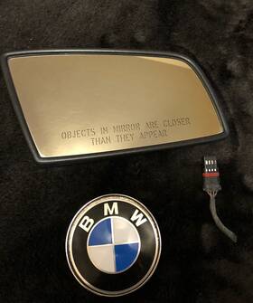 51167168182 Bmw 2006-2009 Oem 5 E60 6 E63 E64 Right Side View Mirror Wide Angle Glass Dim