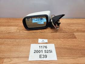 7890037 Bmw 99-03 Oem E39 525 530 540 Left Driver Side Mirror Assembly White 300