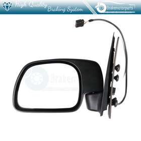 Bmp11647912it Brakemotorparts Left Black Exterior Mirror For 1999-2007 Ford F250 Power Heated Manual Fold