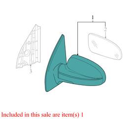 96598155 Chevrolet 2006-2008 Aveo Passenger Fr Door Mirror Used Oem