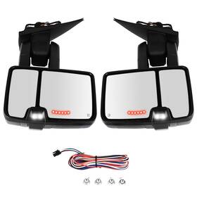 Fl133931tsa Flatroad Set Pair Power Heated Signal Tow Mirrors For 14-18 Chevy Silverado Gmc Sierra