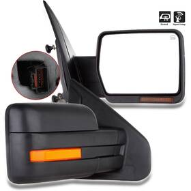 Fla0505420ma Flatroad Pair Power Heated Led Turn Signal Side Tow Mirrors For 2007-2014 Ford F150 Truck