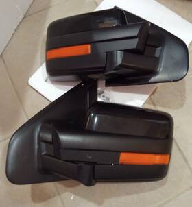 P059ay Ford 17682 2011-2014 F-150 Passenger And Driver Rear View Power Door Mirrors Black Pjtgc