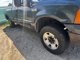 308328 Ford Used Left Door Mirror Fits 2006 F250sd Pickup Manual Dual Arms Telesc