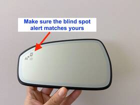 Ds73-17t675-d Ford 2013-2020 Fusion Driver Left Side Auto Dim Mirror Glass Blind Spot Alert