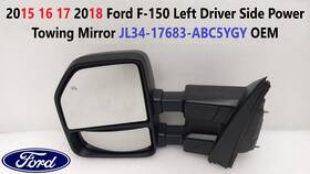 Jl34-17683-abc5ygy Ford 2015-2018 F150 Left Driver Side Power Towing Mirror Oem