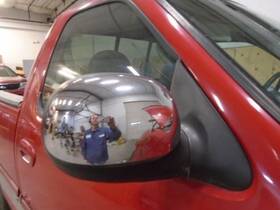 128-00428ar Ford Truck Passenger Side View Mirror Power Paddle Fits 97 F150 Pickup 1990473
