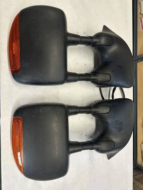 128-00717bl Ford Truck 06 F250 Super Duty Side View Power Door Mirrors Black Textured Pwr And Heat