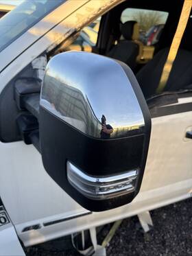 128-05039ar Ford Truck 2019 F250sd Driver Side View Mirror Black Chrome Cap Power With Fold