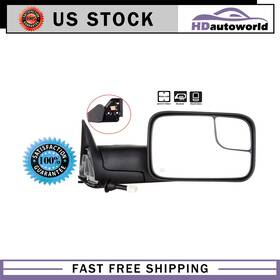 Hd050ds519f1400 Hdautoworld Rh Passenger Side Power Heated Black Towing Mirror For 1998-2001 Dodge Ram Truck