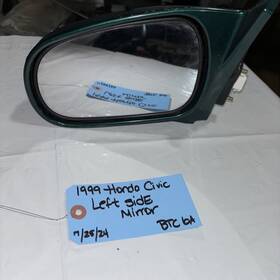 128-53094 Honda 1996-2000 Civic Driver Left Side View Power Door Mirror Green