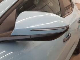 128.hy1d23 Hyundai Side View Door Mirror For 2023 Santa Cruz Left Blu Pwr Heat Turn Bsa