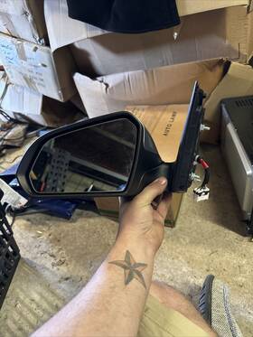 87610-c2020 Hyundai 2015 2016 2017 Sonata Left Drivers Door Mirror Blind Spot Signal Black