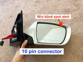 87620-3v330whc Hyundai 2012 - 2013 Azera Passenger Side Right Mirror Heated White 10 Pin Wires