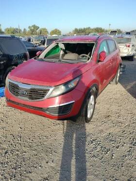 51167307155 Kia 2013-2015 Sportage Red Left Side View Mirror With Turn Signal Oem