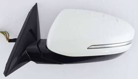 876103r701 Kia 14 - 16 Cadenza Heated Driver Side Mirror With Turn Signal Snow White Pearl