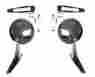 M101-672 Camaro Nova Chevelle Round Bowtie Mirror With Ribbed Base 12 Pc Kit