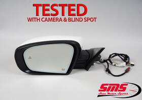 670145947 Maserati 18-22 Quattroporte M156 Left Rear View Mirror White Driver Side Oem 670145947 Maserati 18-22 Quattroporte M156 Left Rear View Mirror White Driver Side Oem