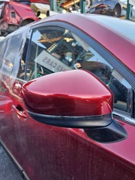 128-11989r Mazda 2017-2023 Cx-5 Passenger Side View Mirror Red 46v Manual Folding